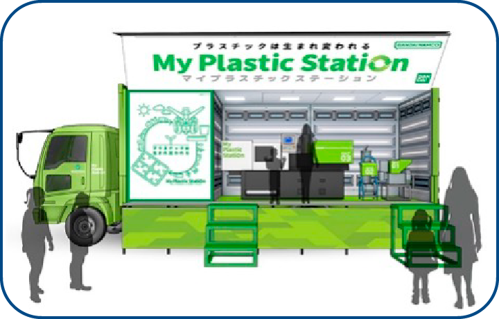 写真：全国各地でリサイクル体験を提供する「My Plastic Station」